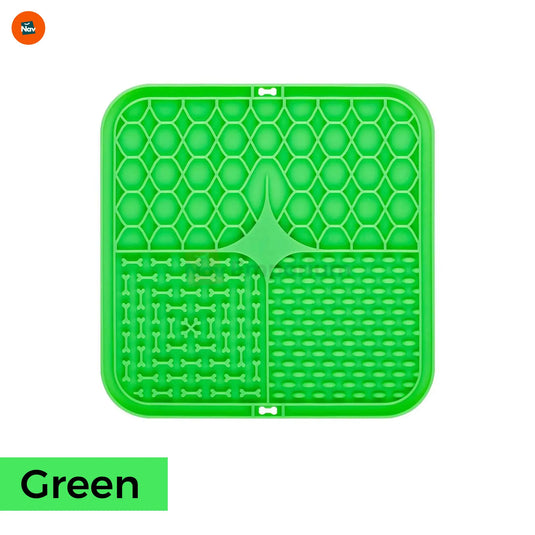 Dog calming with lick mat