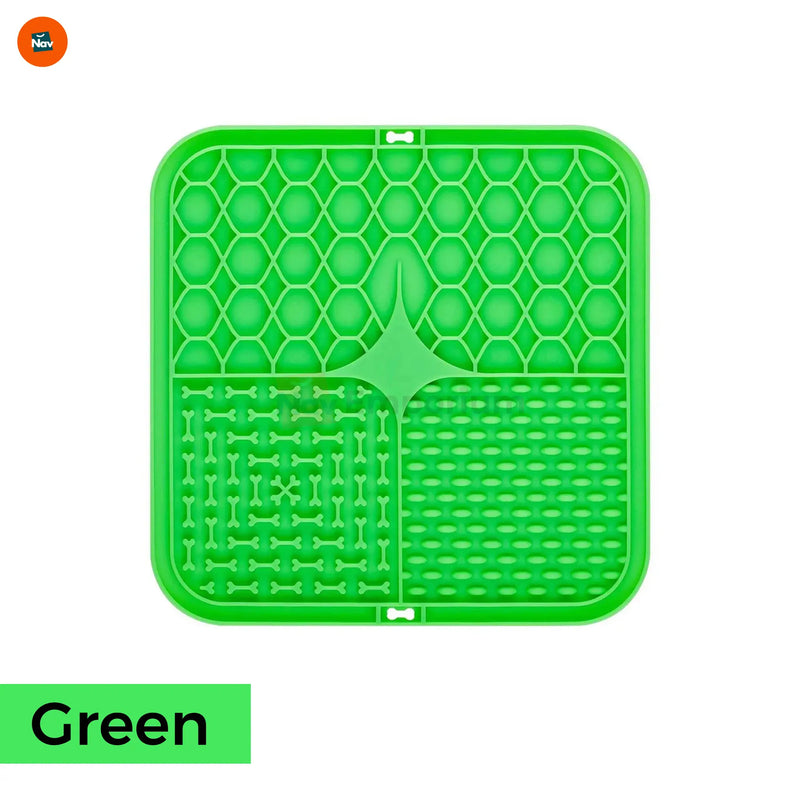 Dog calming with lick mat