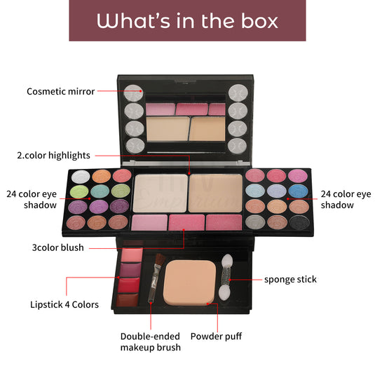 Complete makeup set display