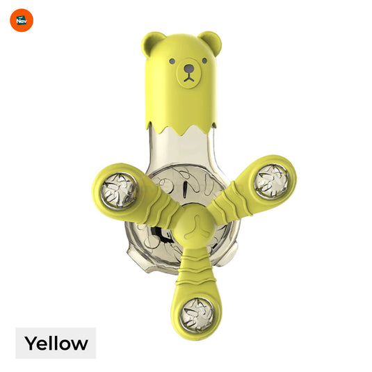 Cat using slow feeder toy