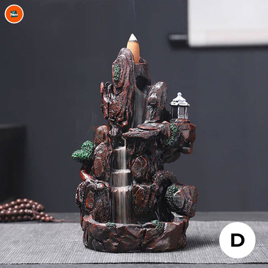 Handcrafted incense waterfall burner