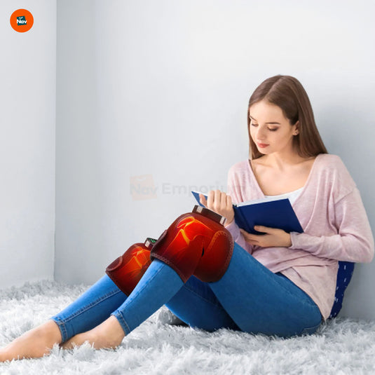 Adjustable knee massager straps