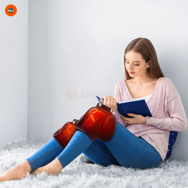 Adjustable knee massager straps