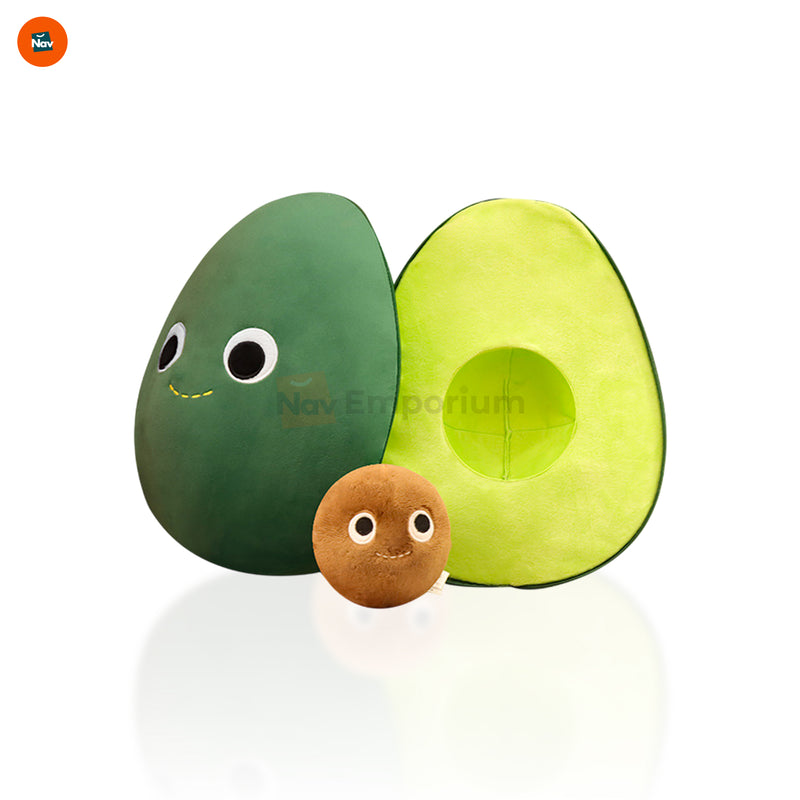 Soft avocado plush pillow