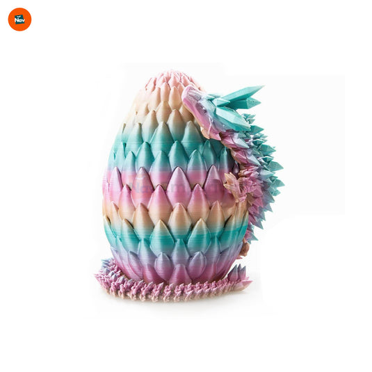 Articulated Crystal Dragon Inside Egg