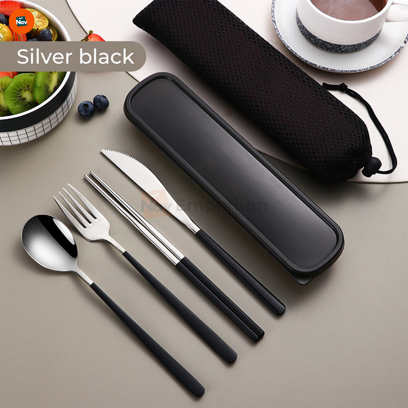 Reusable Cutlery Set Reducing Single-Use Plastics  