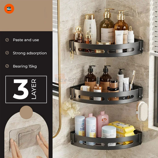 Waterproof shower caddy with quick-dry pockets 