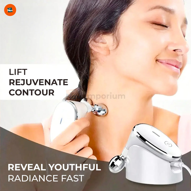  Microcurrent face roller lifts and firms skin