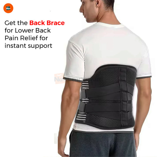 Side profile of lumbar support brace 