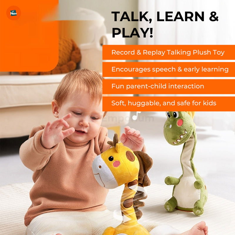 Toddler Engaging with Plush Toy  