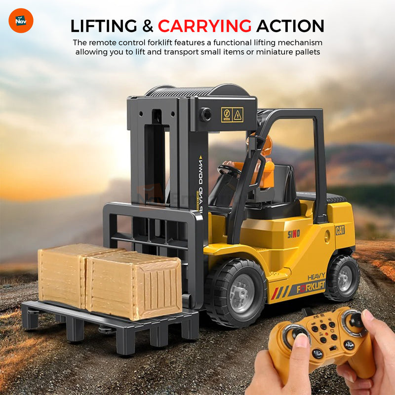 Kids Operating RC Forklift 
