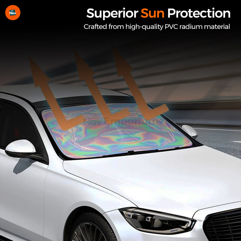 Heat reducing windshield sunshade
