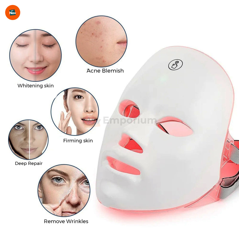 LED facial mask usage
