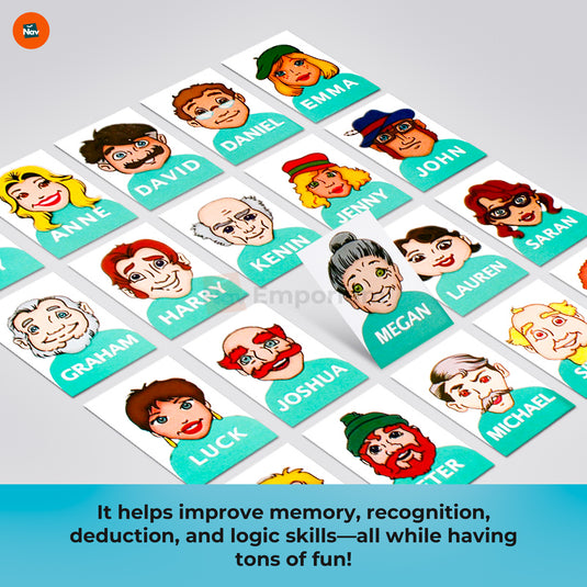 Kids playing Guess Who? board game 