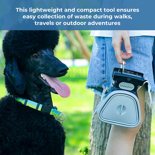 Compact travel dog poop scooper 