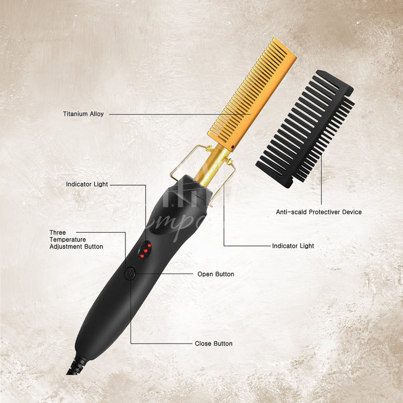 Adjustable temperature hair straightener
