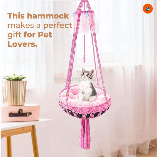 Durable cotton rope cat swing