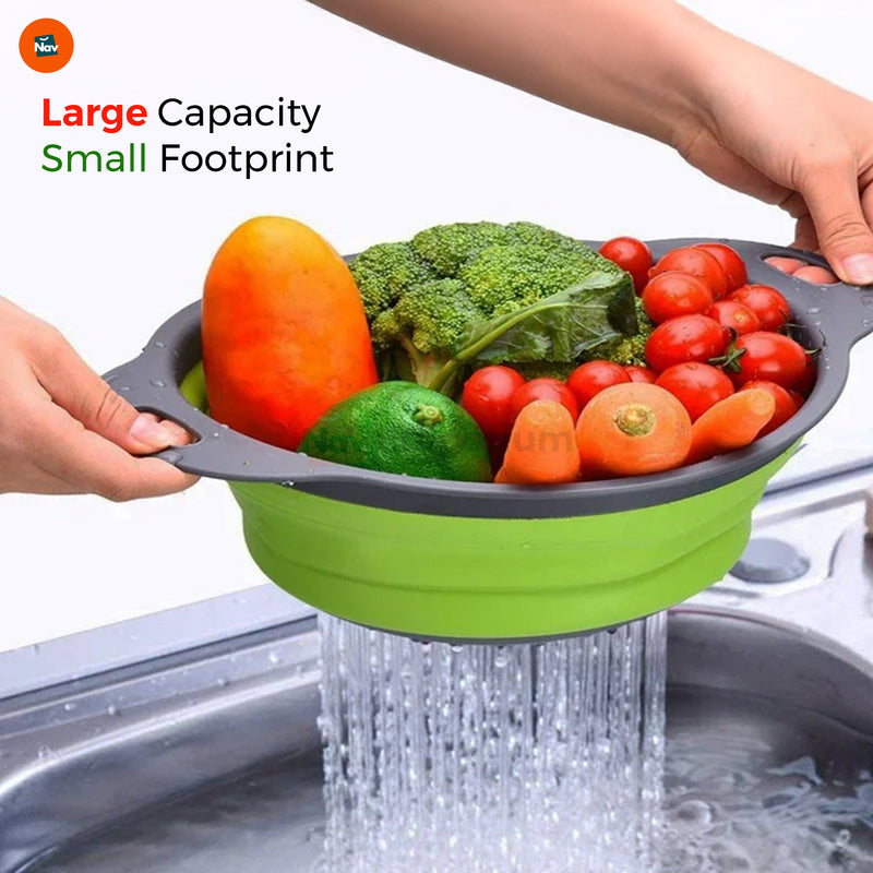 Space-saving silicone strainer 