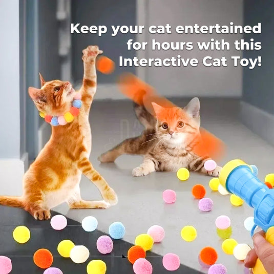 Battery-free cat toy launcher