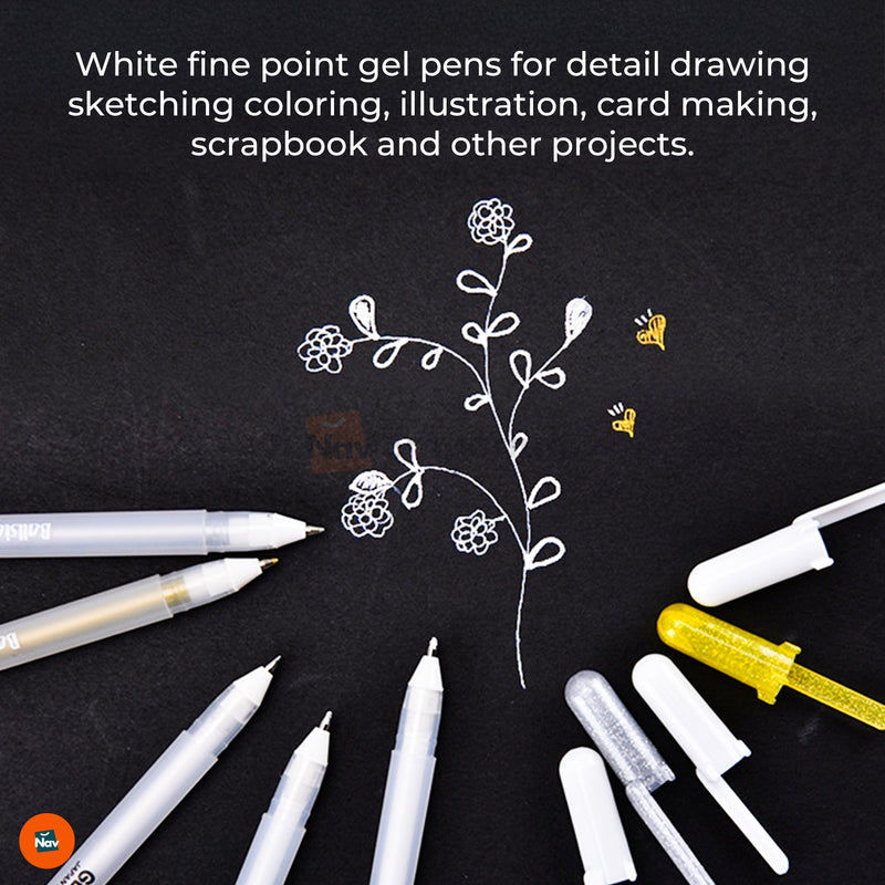 Opaque Ink White Gel Pen for Art 