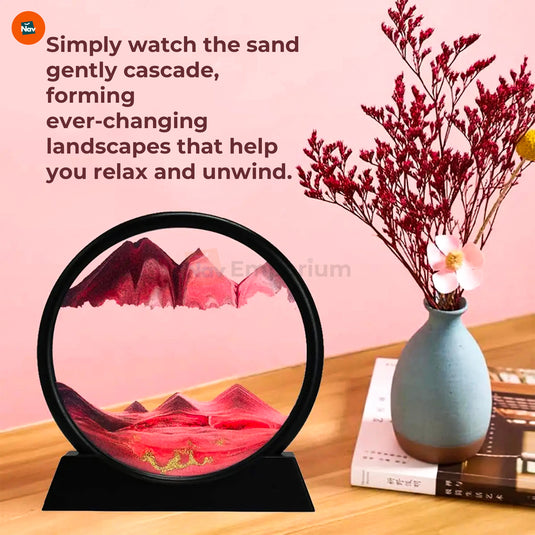 Dynamic sandscape hourglass