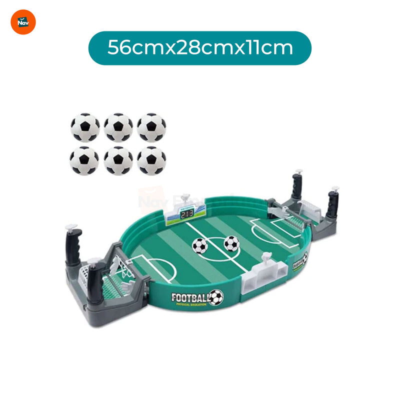 Kids enjoying tabletop sports game 