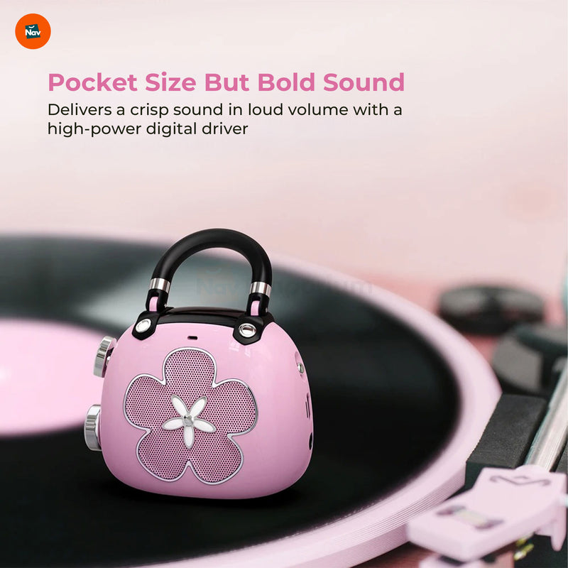 Portable Bluetooth speaker in stylish retro design 