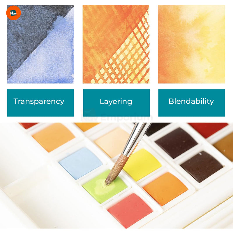 Artist blending Taotree watercolors 