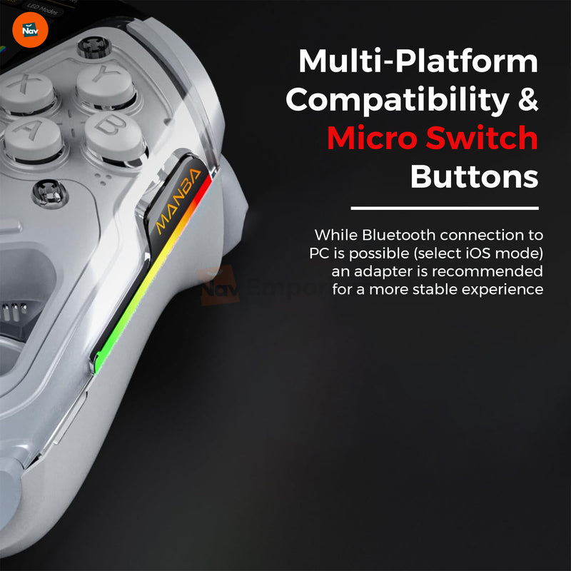 Wireless gaming controller in hand 