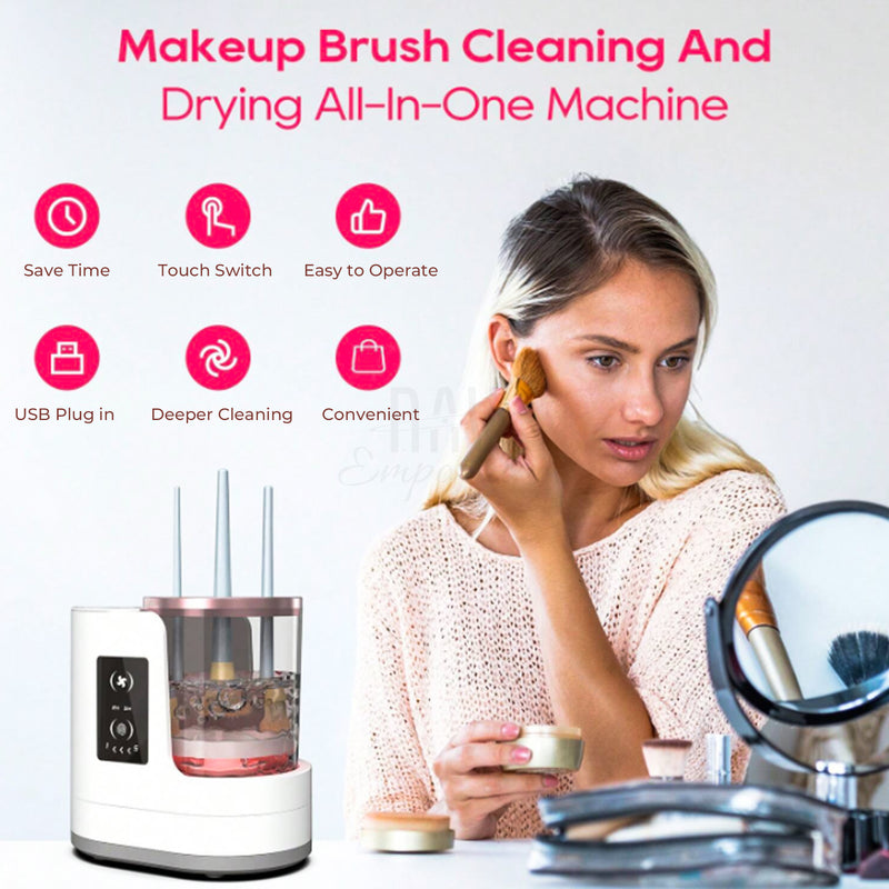 Automatic brush cleaning device
