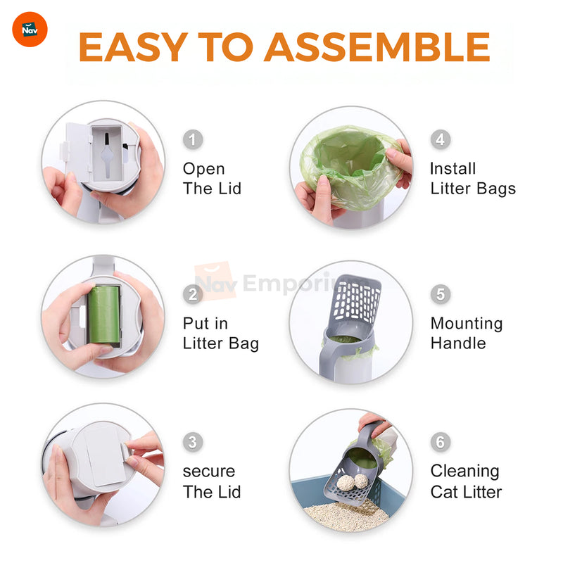 Durable kitty litter scooper