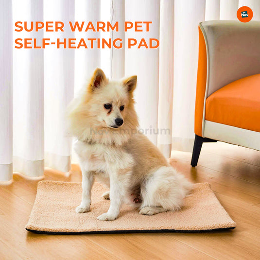 Plush self-warming pet bed