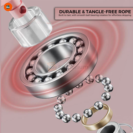 Tangle-free skipping rope in use 