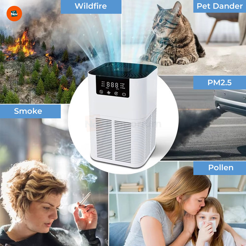 Quiet HEPA purifier in office 