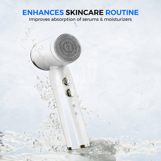 Hot and cold compress facial brush