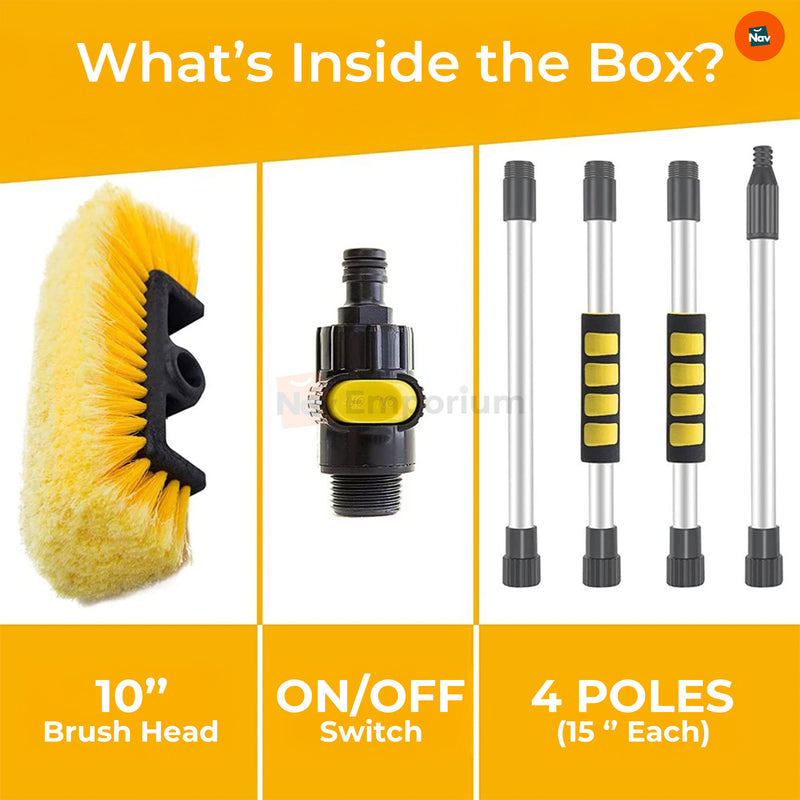Flow-thru car wash brush
