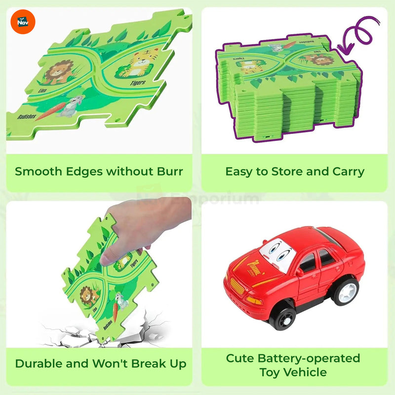 Kids Puzzle Race Track Set  