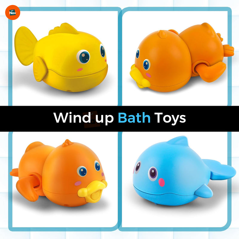 Toddler playing with bath toy 