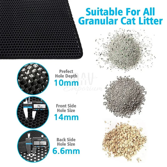 Non-slip litter mat