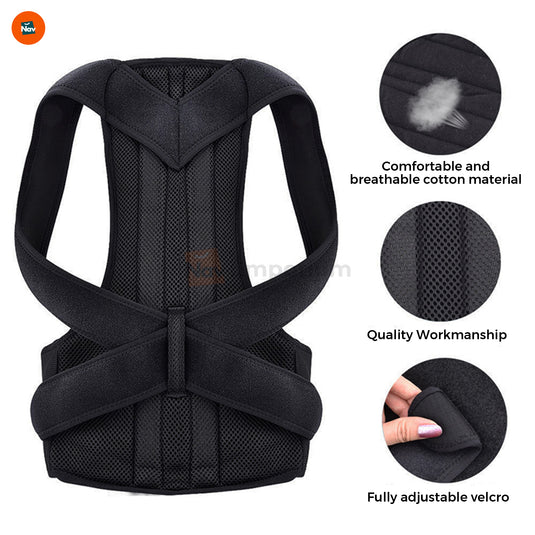 Adjustable straps of PosturePerfect back brace 