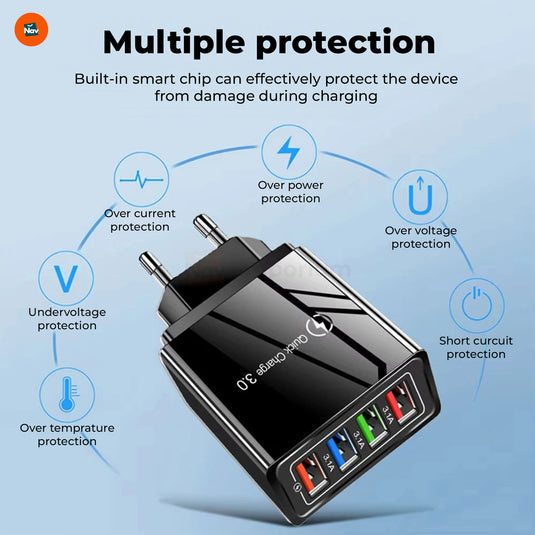 Compact design of TravelPower USB-C charger 