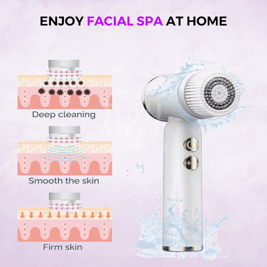 Hot and cold compress facial brush
