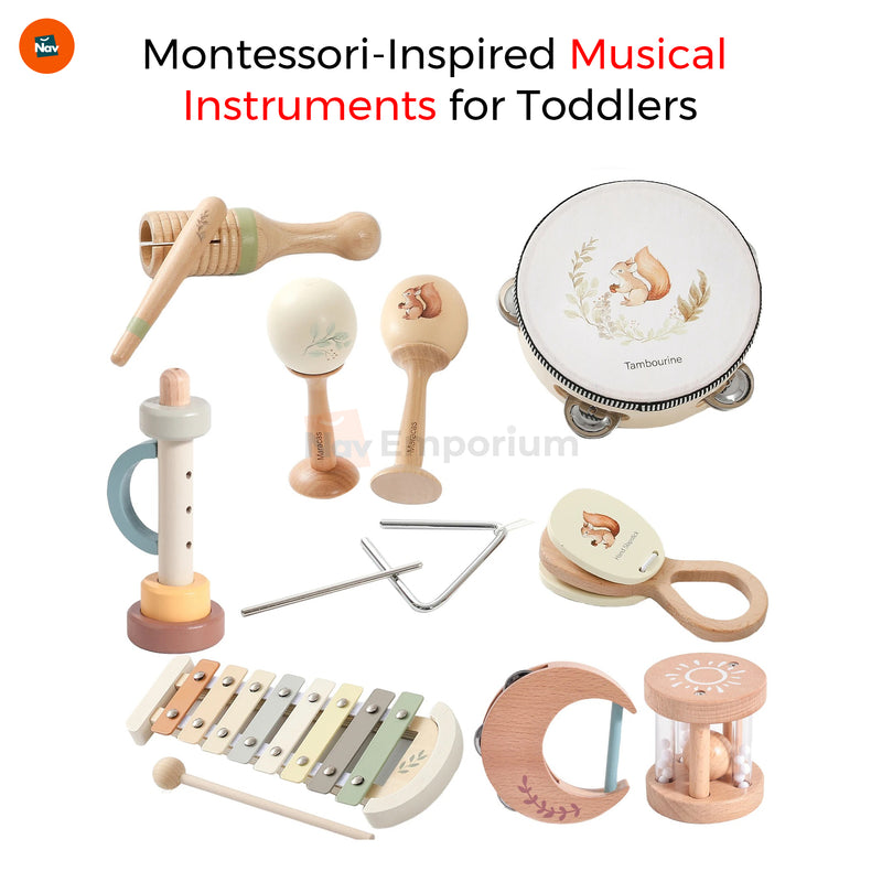 Colorful hand bells educational toy 