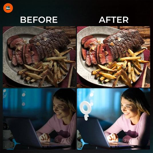 Ring light with phone holder 