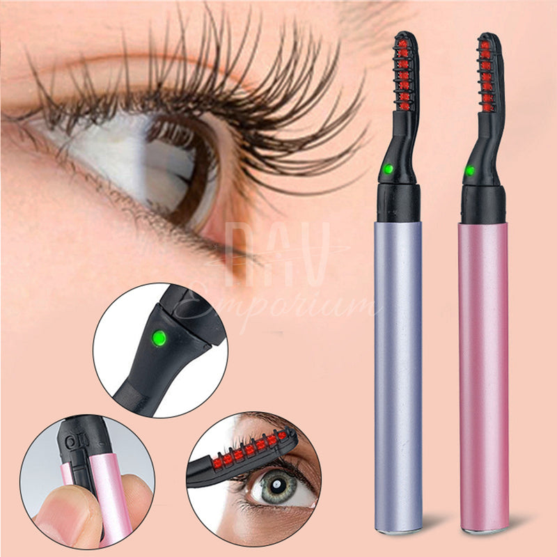 Portable eyelash curler device