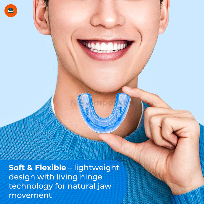 Comfortable flexible snoring device 