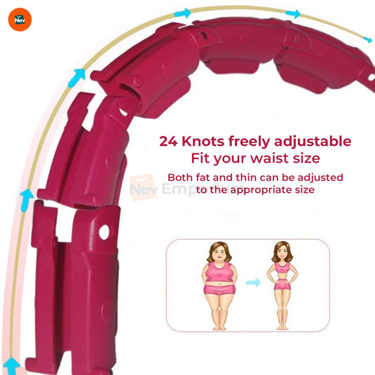 Calorie-burning exercise hoop demonstration 