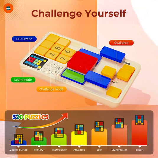 Portable puzzle game for kids aged 4-12 