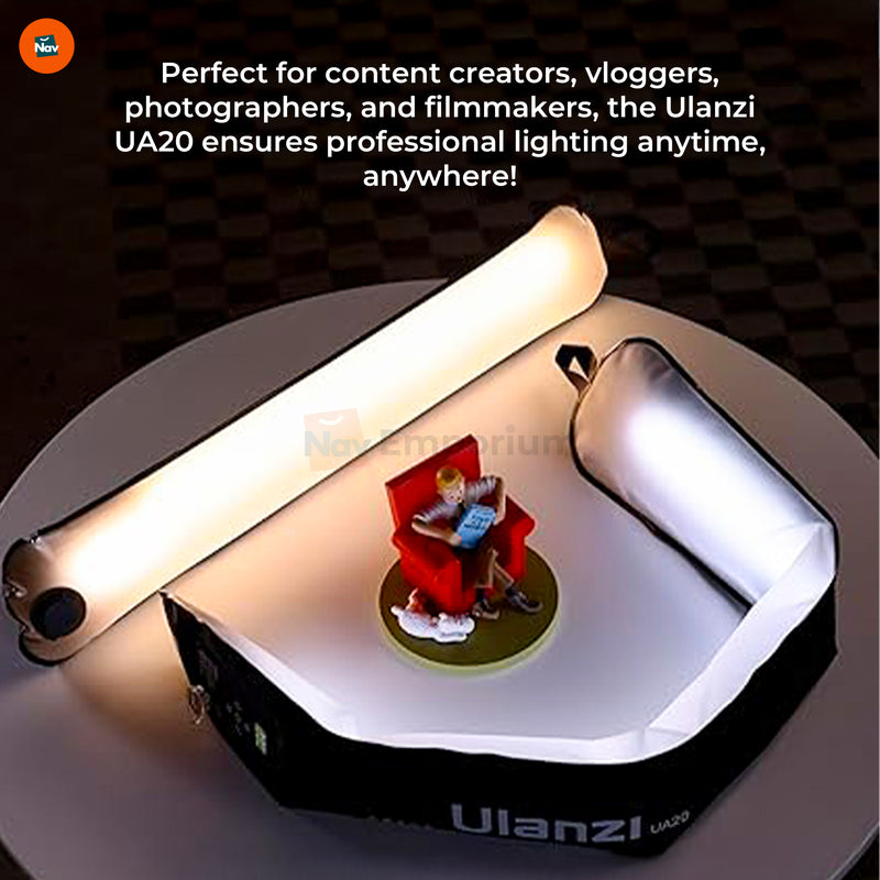 Inflatable LED tube setup 