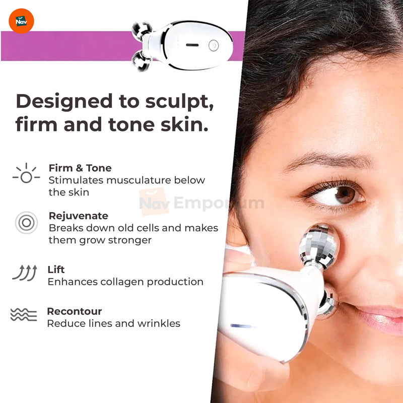  EMS facial massager reduces fine lines fast